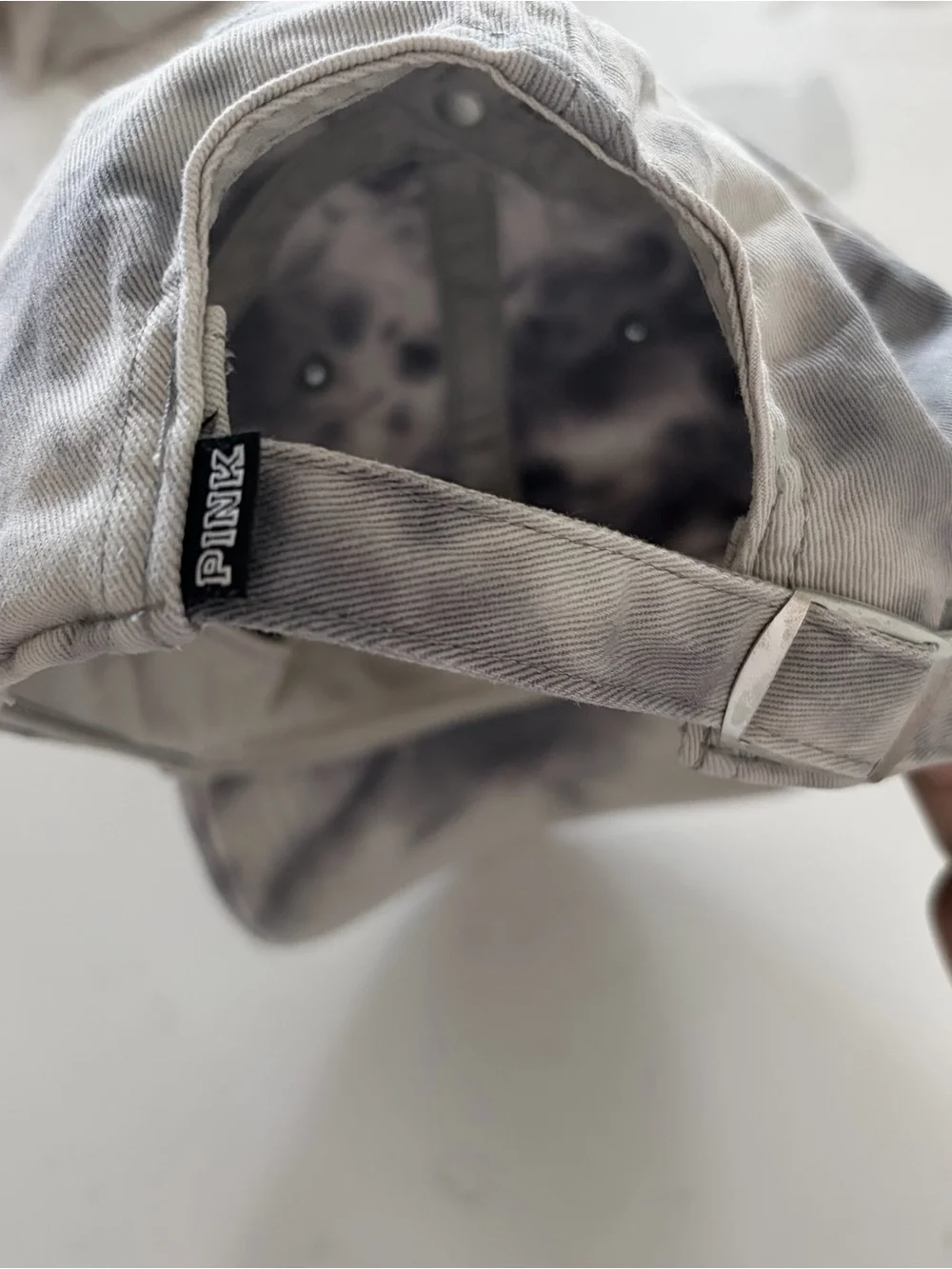PINK Victoria's Secret Tie-Dye Grey woman’s Baseball Cap
